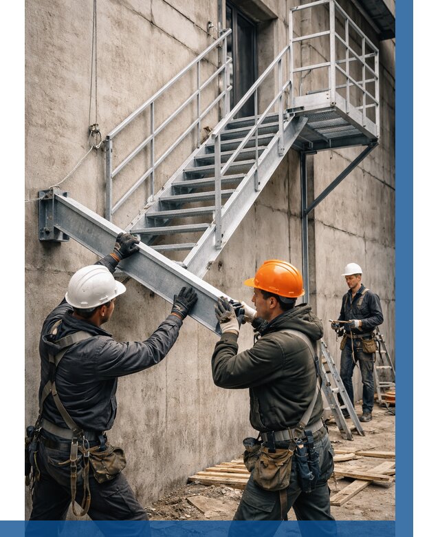 Монтаж металлических лестниц в Сальске от 15252 р. | ВЫСОТНИК-Слс