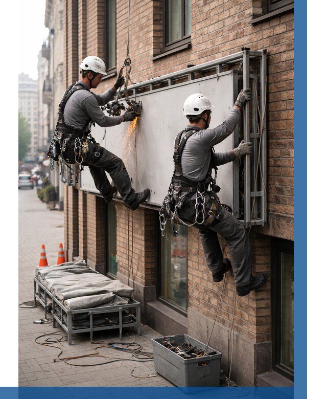 Демонтаж рекламной вывески в Сальске от 6609 р. | ВЫСОТНИК-Слс