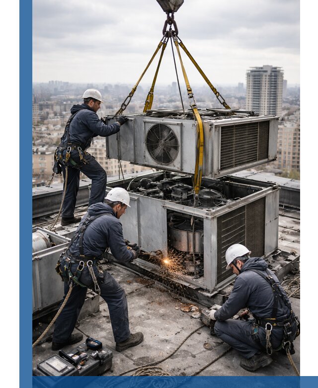 Демонтаж крышной установки в Сальске любой сложности