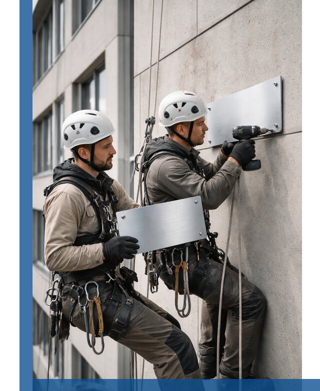 Монтаж табличек и указателей в Сальске для зданий и сооружений