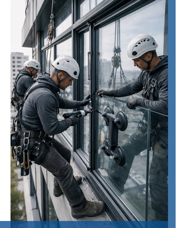 Витражное остекление зданий в Сальске от 3559 р. | ВЫСОТНИК-Слс