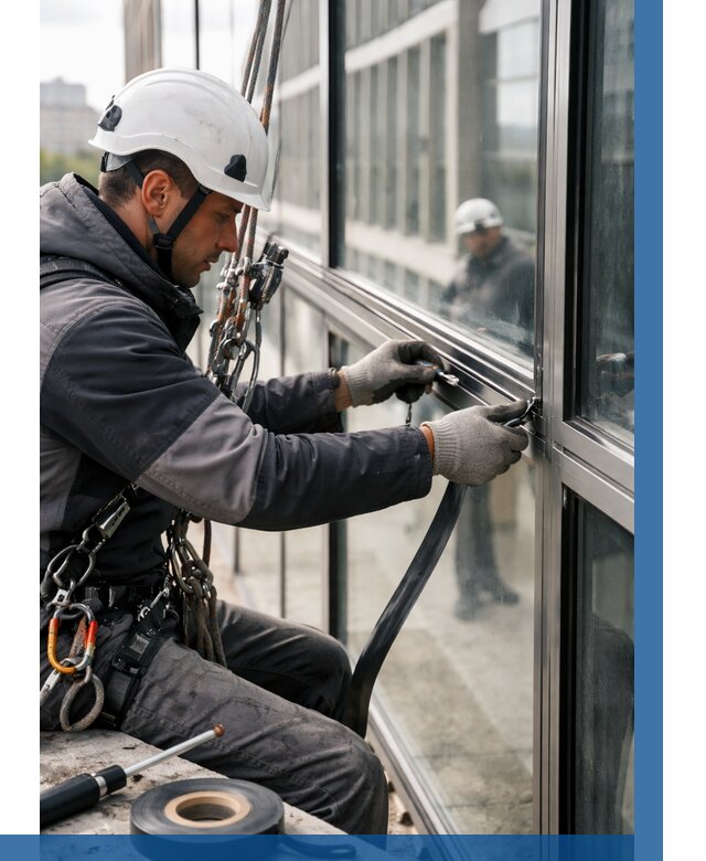 Ремонт витражных конструкций в Сальске от 3559 р. | ВЫСОТНИК-Слс