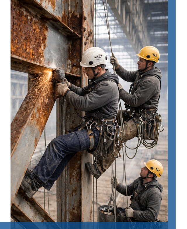 Зачистка металла от ржавчины в Сальске от 356 р. | ВЫСОТНИК-Слс