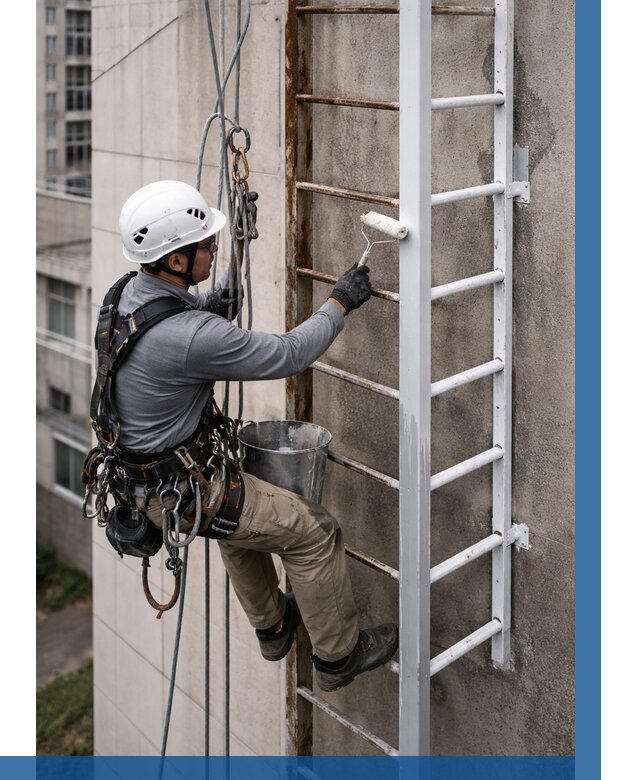 Покраска пожарных лестниц в Сальске от 4576 р. | ВЫСОТНИК-Слс