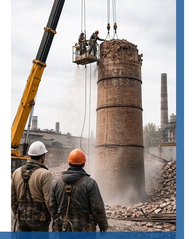 Демонтаж дымовой трубы в Сальске от 91512 р. | ВЫСОТНИК-Слс, смета