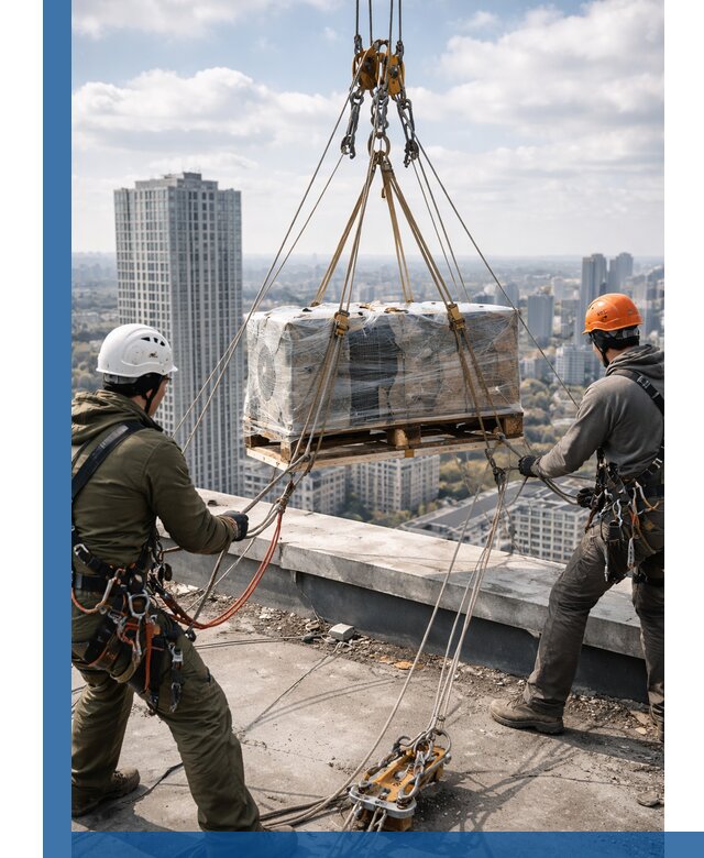 Подъем и монтаж крупногабаритных грузов на крышу в Сальске