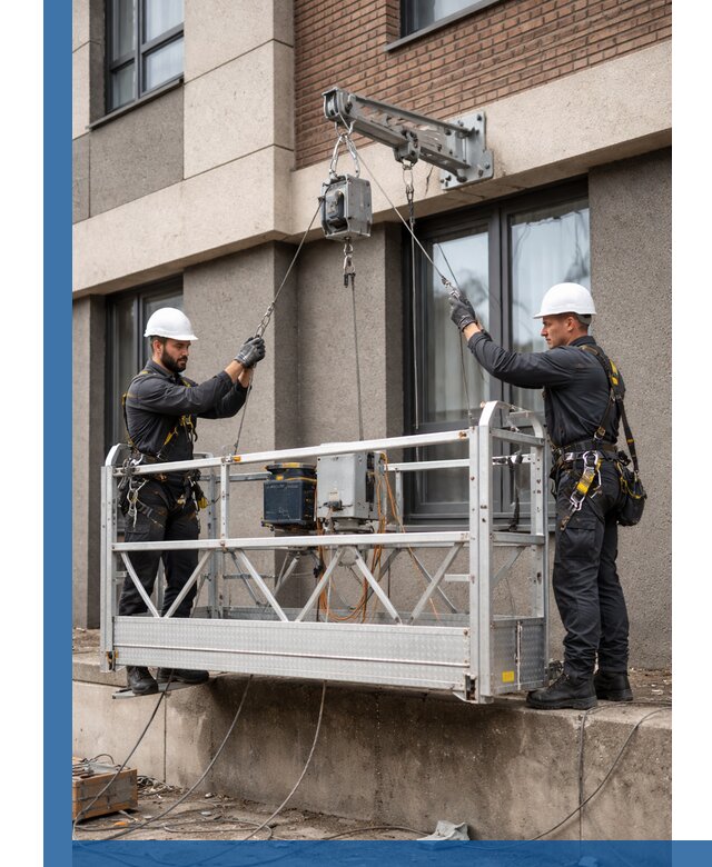 Монтаж и подъем фасадной люльки в Сальске с гарантией безопасности