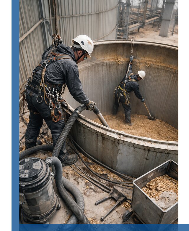 Профессиональная чистка зерновых бункеров в Сальске с выездом