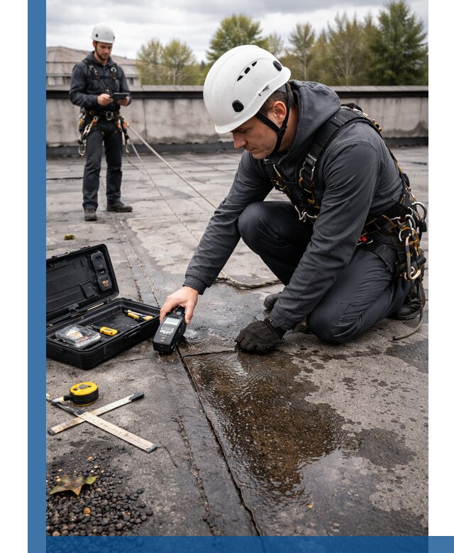 Обследование кровли на протечки и выявление дефектов в Сальске