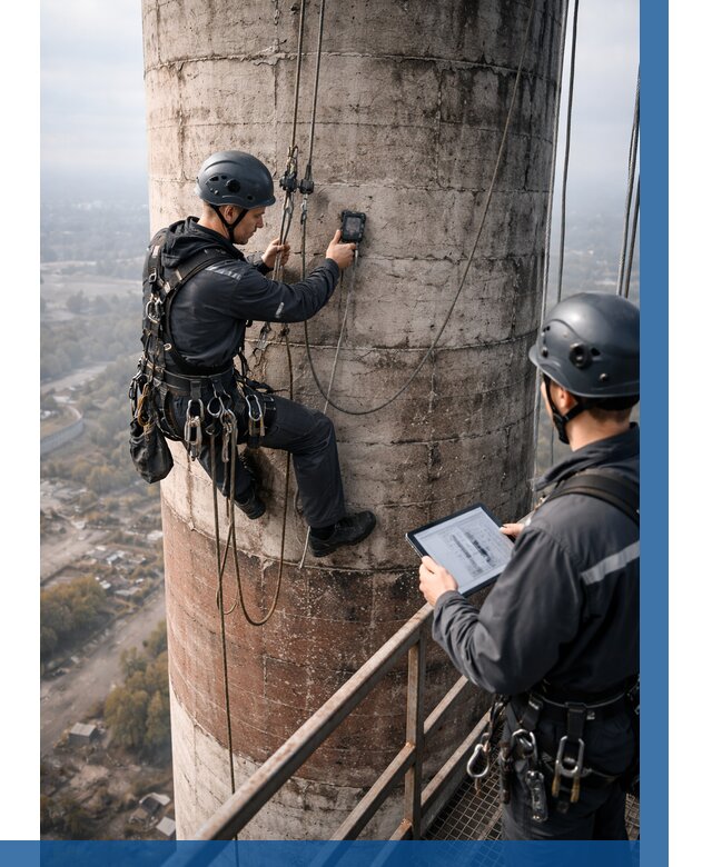 Обследование дымовой трубы в Сальске от 8134 р. | ВЫСОТНИК-Слс