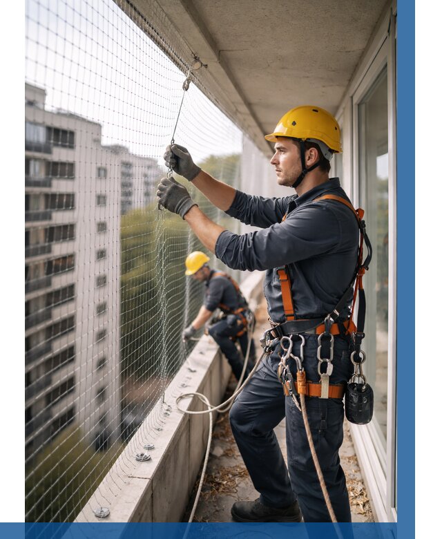 Монтаж сетки от птиц в Сальске от 4576 р. | ВЫСОТНИК-Слс