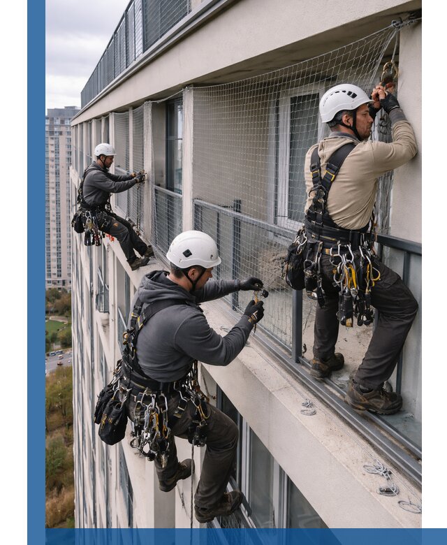 Профессиональный монтаж защитной сетки от птиц в Сальске