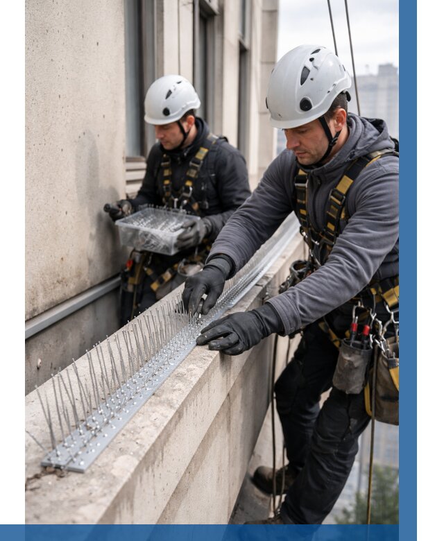 Установка шипов от птиц в Сальске от 864 р. | ВЫСОТНИК-Слс